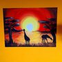 Giraffe al tramonto_Acrilico su tel_30x40 cm