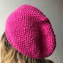 Cappello rosa fucsia 100% merinos 