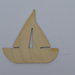 Sagoma in legno forma barca cm 15x15