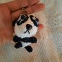 Panda portachiavi amigurumi 