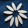 Set 10 ovali grandi in legno di betulla per petali e foglie fiori stilizzati