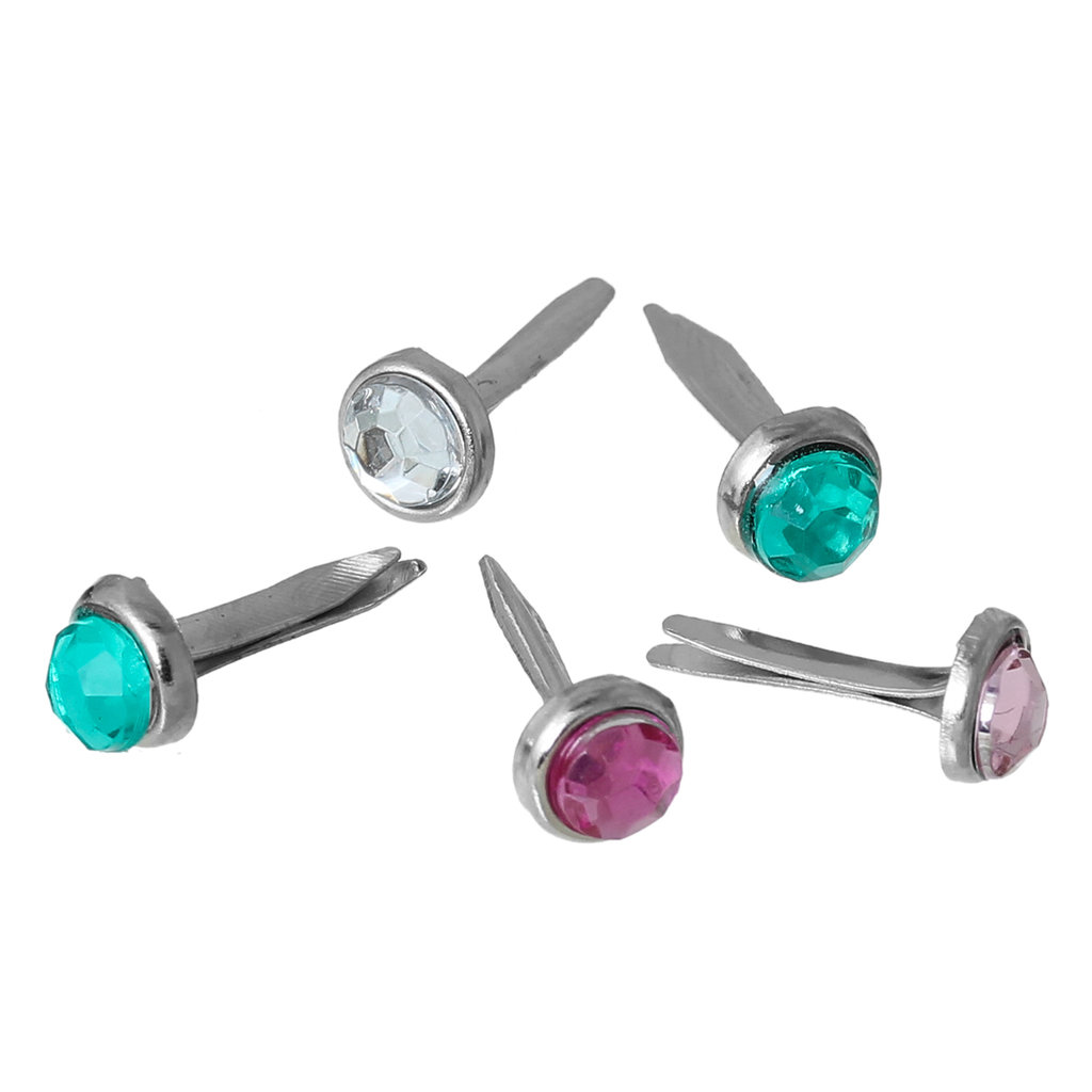 200 Fermacampioni In Metallo Dorato Per Scrapbooking - Mini Brads Per DIY E Cartotecnica - Foto 2