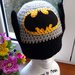 Cappello ad uncinetto, in lana, a forma di Batman