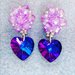 Orecchini piccoli con pendente a cuore Swarovski 