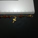 Braccialetto decina rosario con grani in avventurina rossa