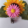 Clip  in silicone alimentare *Girasole* -ROSA-