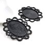 Base per cameo cabochon 30x40mm nera