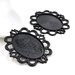 Base per cameo cabochon 30x40mm nera