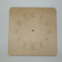 Sagoma orologio quadrata in legno cm 29,5x29,5x0,5
