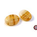 50 Perle Vetro - Ovale Piatto: 13x7x3 mm - Colore: Ambra chiaro  - Effetto marmorato  