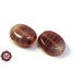 50 Perle Vetro - Ovale Piatto: 13x7x3 mm - Colore: Viola prugna  - Effetto marmorato  