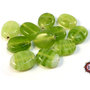 50 Perle Vetro - Ovale Piatto: 13x7x3 mm - Colore: Verde Acido  - Effetto marmorato  