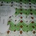 Copertina neonato per culla carrozzina lana merinos colore bianco verde
