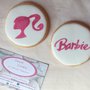 Festa a tema Barbie biscotti segnaposto bambina compleanno sweettable 6,8 cm