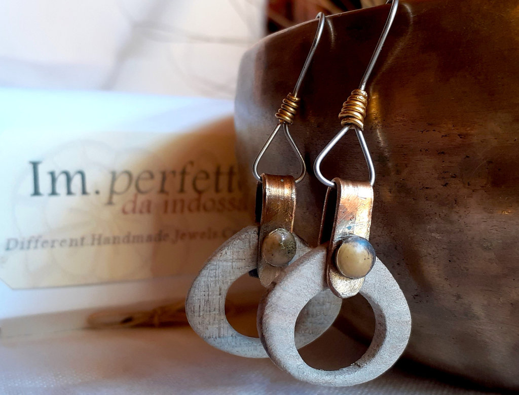 Orecchini In Legno A Goccia - Gioielli - Orecchini - Di Imperfetto... | Su MissHobby - Foto 9