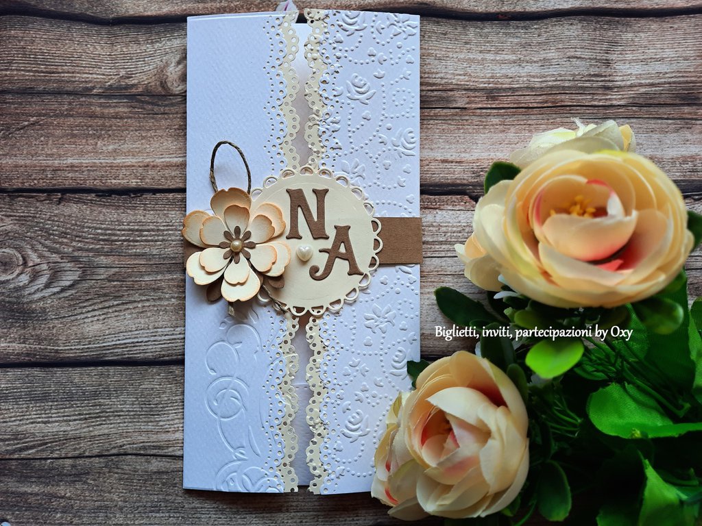 Set di 10 biglietti di invito per matrimonio personalizzati
