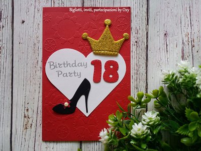 Unique Party 98154 - Biglietti Di Invito Per Compleanno Con Fiori, Confezione 8 Pezzi Con Buste