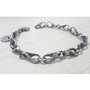 Bracciale in argento brunito 925 fatto a mano B13