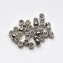 100 schiaccini in metallo nickel free color argento - 2,5 mm.