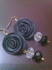 orecchini rose nere 