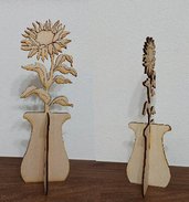 Fiore in legno, flower wood, girasole,sunflower, wedding, battesimo festa della mamma, compleanno fiore in vaso