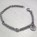 Bracciale in argento brunito 925 fatto a mano B17