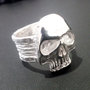 Anello "teschio / skull / rock / metal" in argento 925 fatto a mano A170