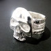 Anello "teschio / skull / rock / metal" in argento 925 fatto a mano A170