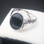 Anello in argento 925 con onice fatto a mano A173