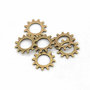 20 charms ruota ingranaggio 12mm bronzo