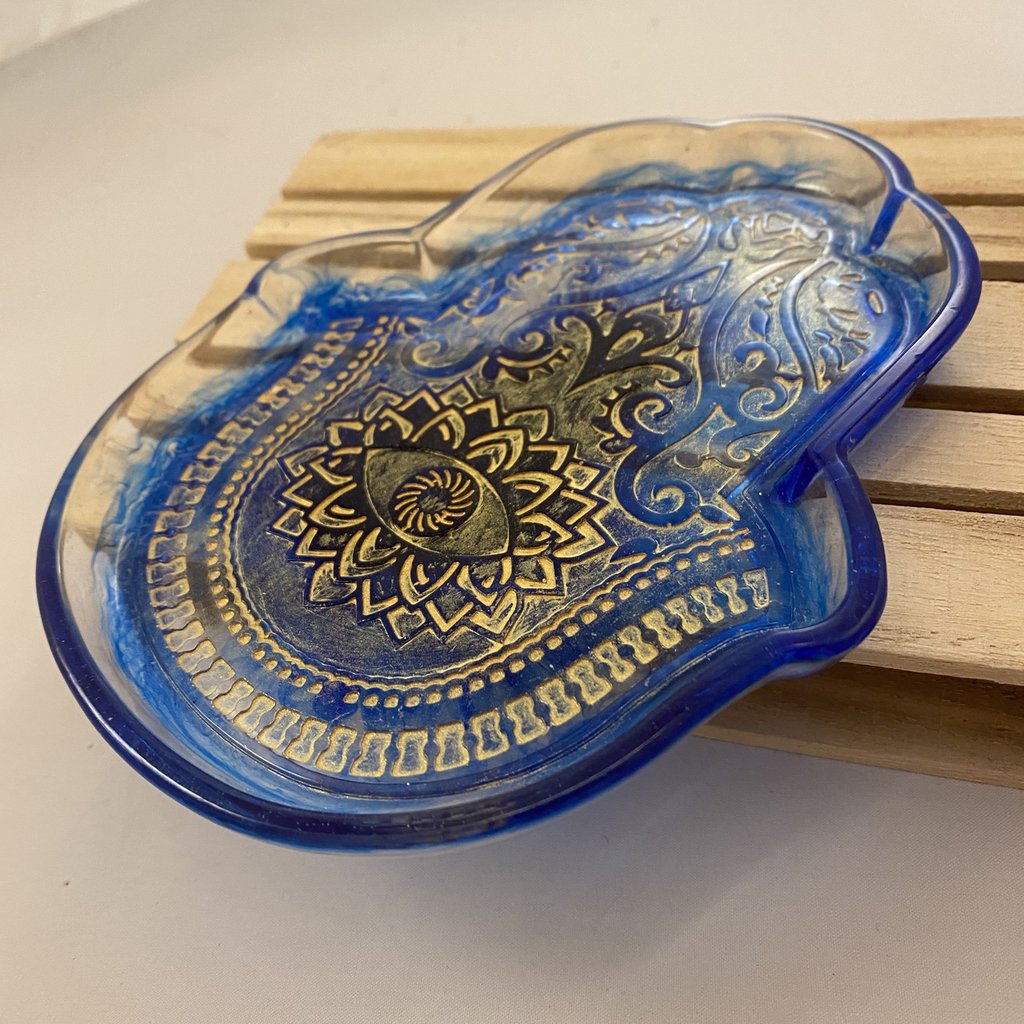 Perlina blu Evil Eye, piccola perlina da appendere alla parete