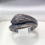 Anello "serpente" da donna in argento brunito 925 fatto a mano AB169