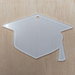 Sagoma CAPPELLO LAUREA in plexiglass trasparente spessore 2 mm