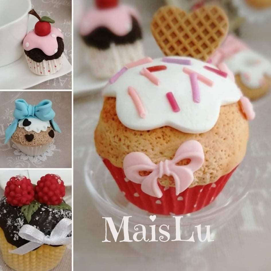 Cupcakes e Muffin decorativi, espositivi in pasta di mais - Cake