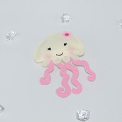La medusa rosa, 9.5 x 6.5 cm