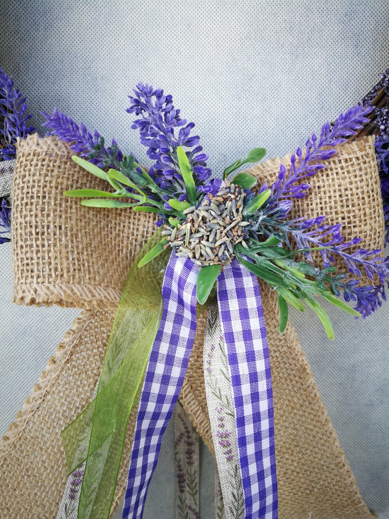 Ghirlanda Fiori Artificiali Margherita E Lavanda - 56 Cm, Primaverile