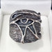 Anello occhio di Ra/Horus/antico Egitto argento brunito 925 fatto a mano AB170