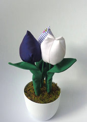 Fiori tulipani di stoffa / centro tavola/decorazione casa