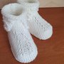 Scarpine stivaletto neonato/neonata in lana merinos 