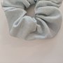 SCRUNCHIE - Elastico lino celeste pastello