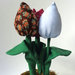 Fiori tulipani, centro tavola, vaso fiorito, fatti a mano