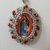 Collana immagine icona sacra religiosa, articoli sacri Santi, Gesù Vergine Maria, Madonna, MADONNA DI GUADALUPE, ciondolo, pendente, collana, CABOCHON 30x40mm incastonato a mano