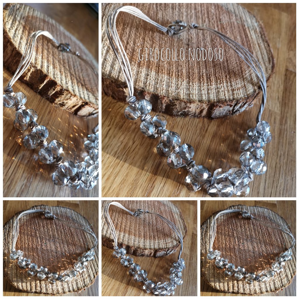 Collana Girocollo Con Strass E Castoni Donna, Bianco | Milano - Foto 6