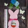 CONIGLIETTO PASQUALE in legno creato a MANO e personalizzabile idea regalo bimbi per pasqua