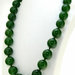 Collana donna in autentica giada verde naturale con perle da 10mm chakra cristalloterapia