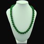 Collana donna in autentica giada verde naturale con perle da 10mm chakra cristalloterapia