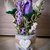 Fermaporta composizione con lavanda e tulipani in feltro