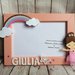 Cornice legno farfalla ballerina nome Personalizzato 