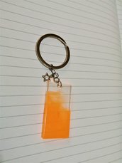 Porta chiavi resina arancione