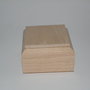 Scatola in legno artigianale da decorare cm 11,5x11,5x4